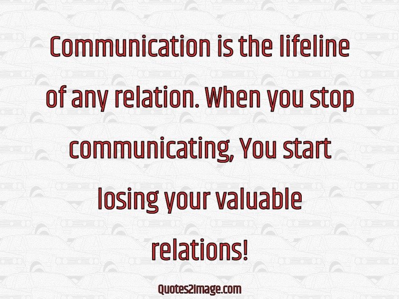 Communication relationships in about quotes Communication in