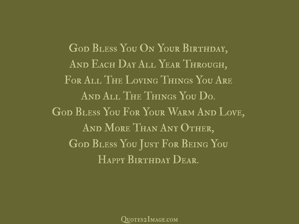 God Bless You On Your Birthday
