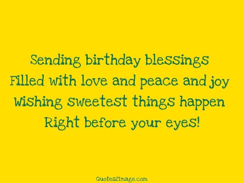 Sending birthday blessings