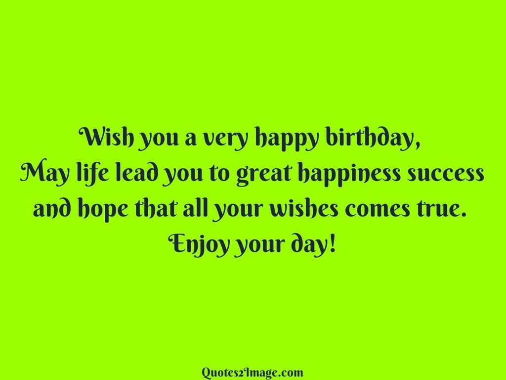 Wish you a very happy
