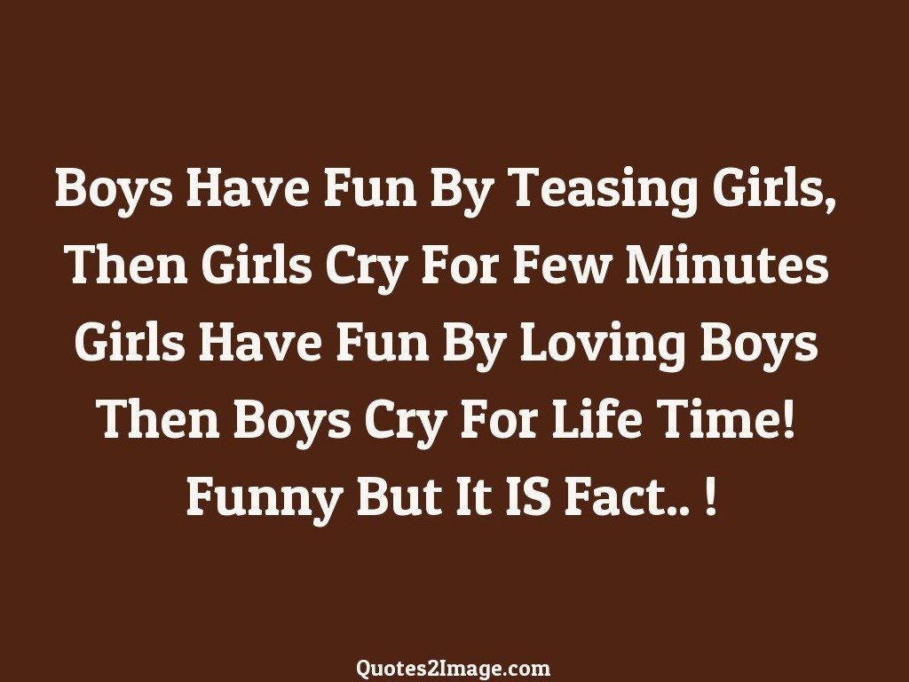Boys Have Fun By Teasing