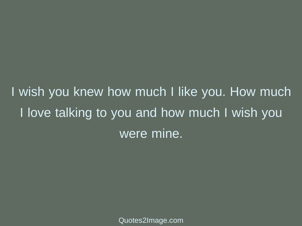 I wish you knew