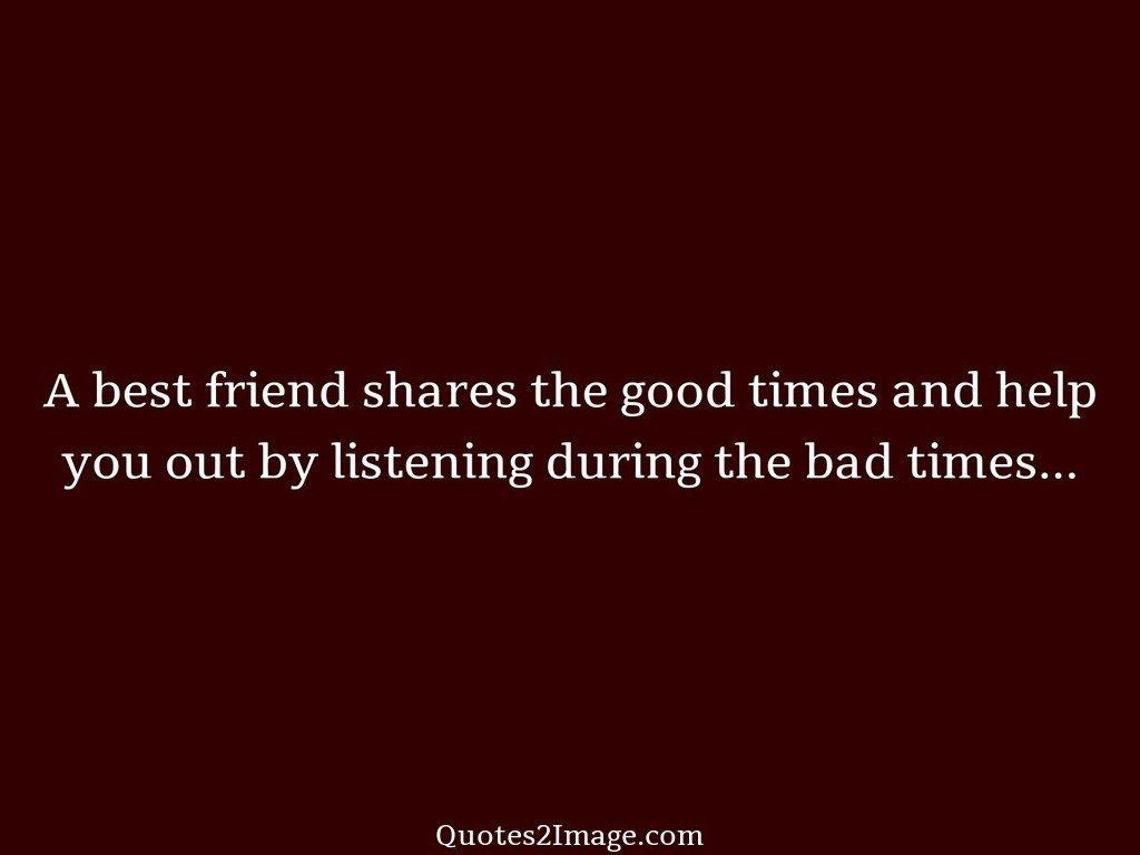 A best friend shares