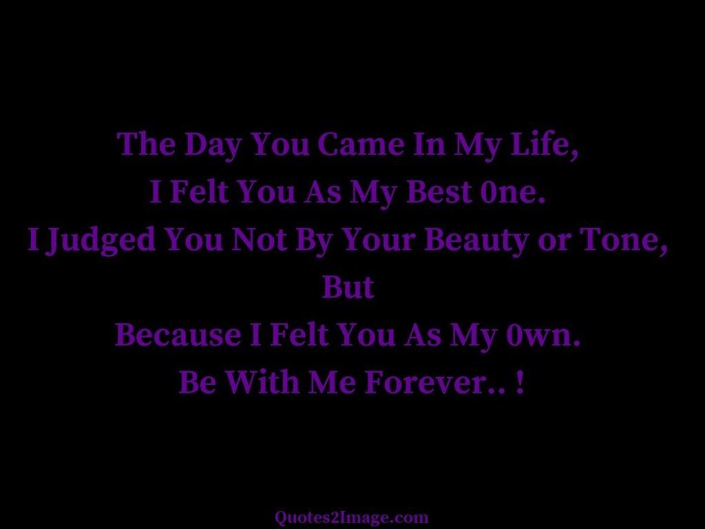 The Day You Came In My Life