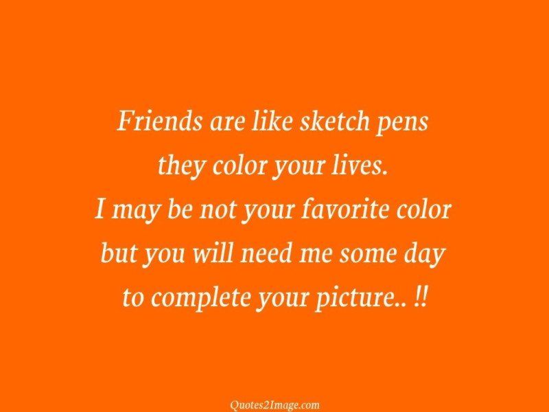 Friends are like sketch pens - Friendship - Quotes 2 Image