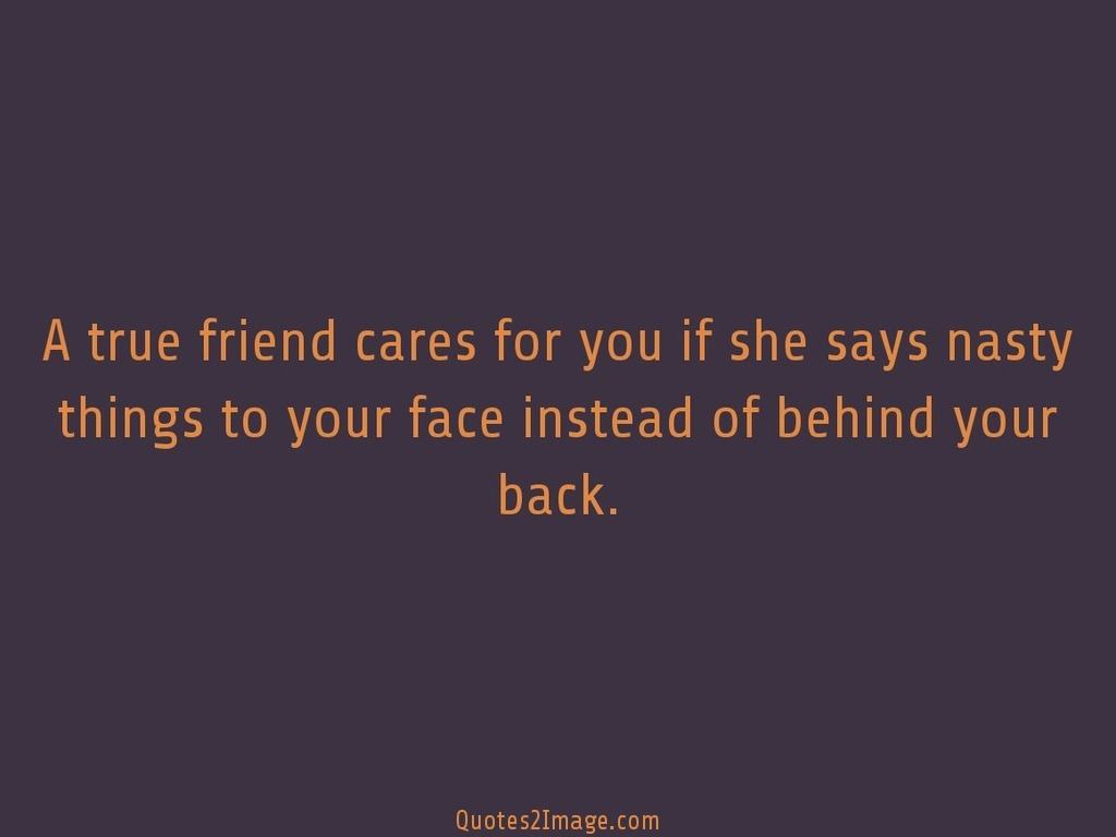A true friend cares