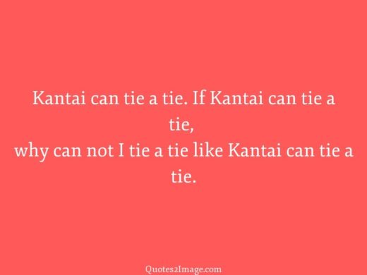 Kantai can tie a tie