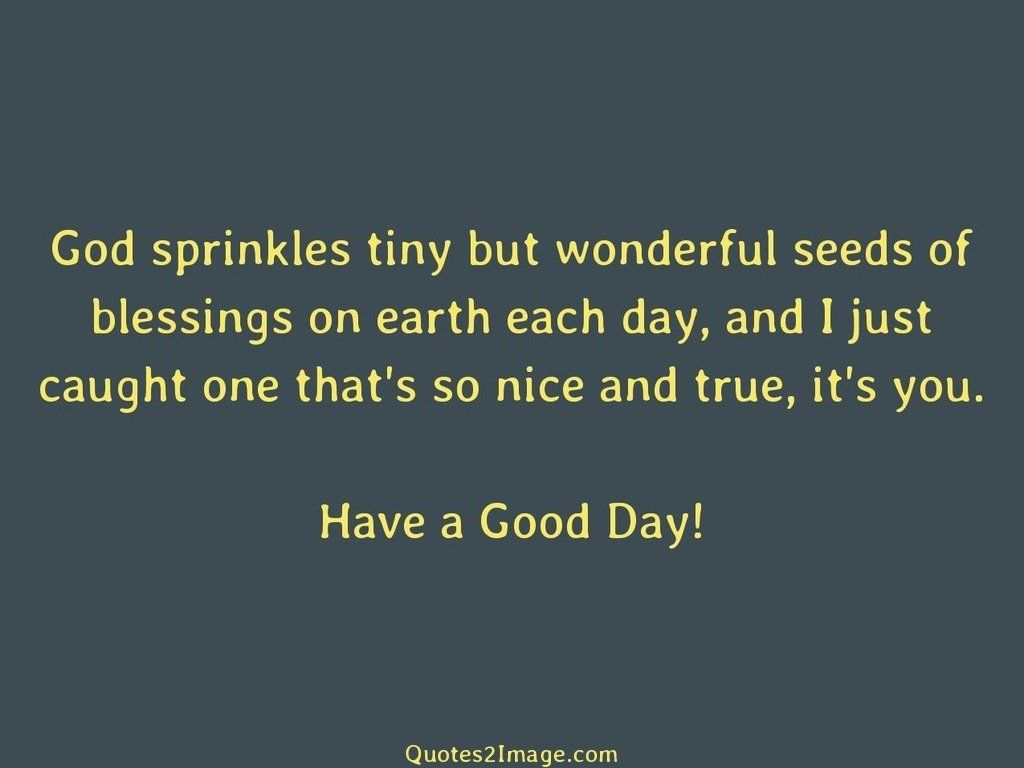 God sprinkles tiny