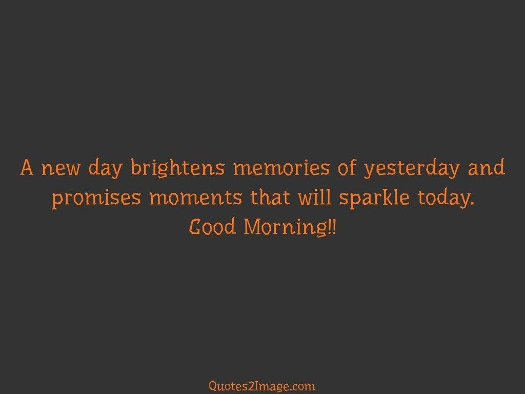 A new day brightens