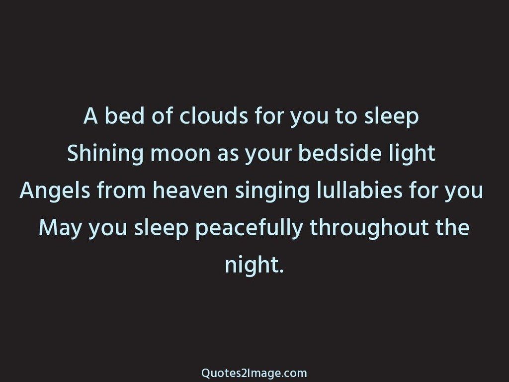 A bed of clouds for you to sleep