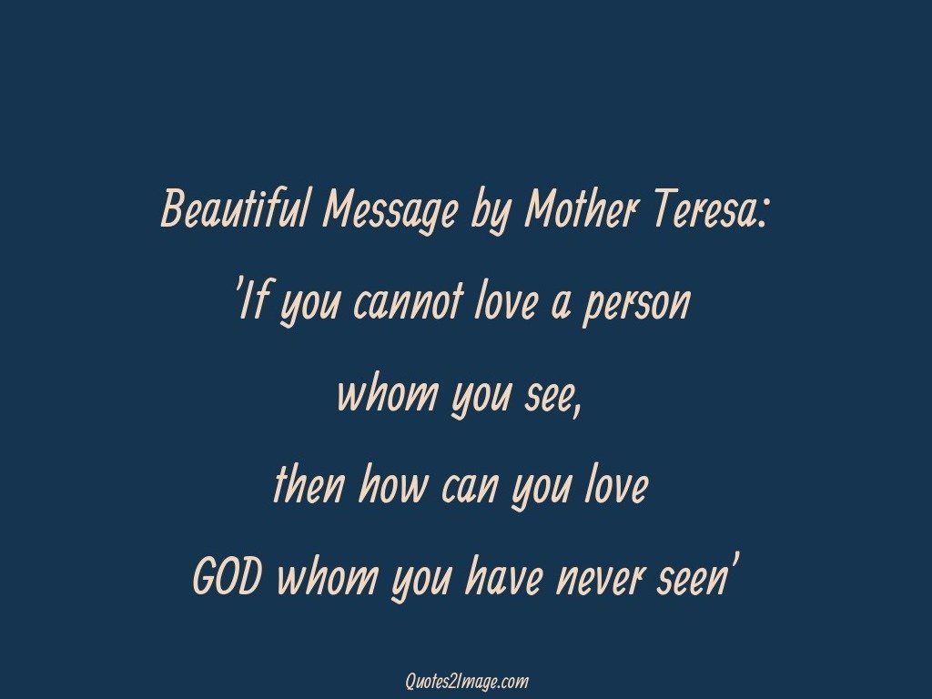 Beautiful Message by Mother Teresa