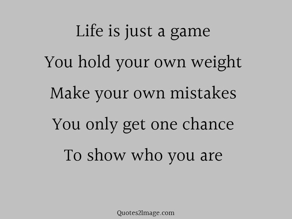Life is just a game