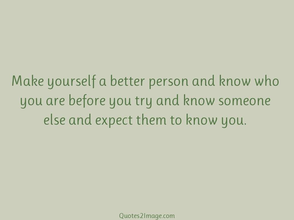 Make yourself a better person