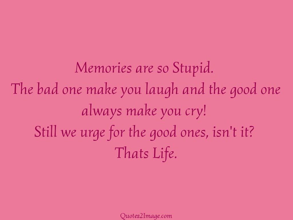Memories are so Stupid