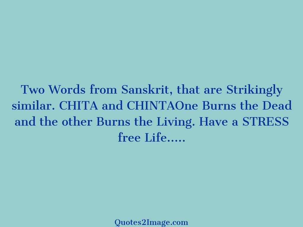 Two Words from Sanskrit