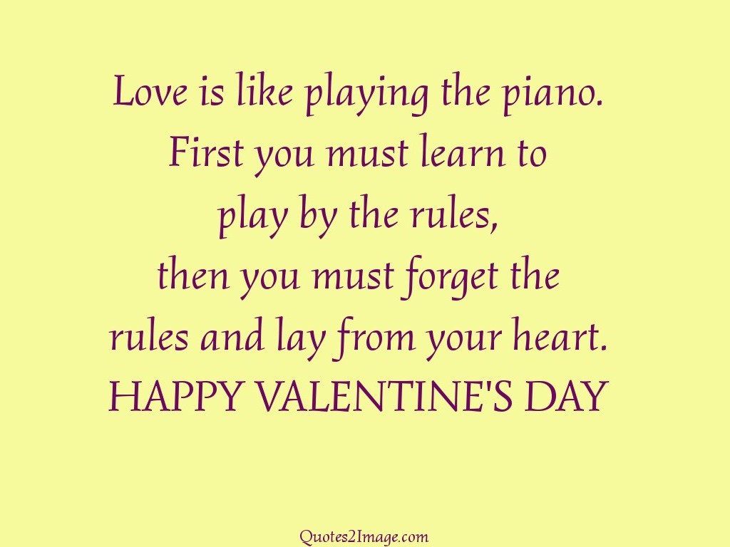 Love is like playing the piano
