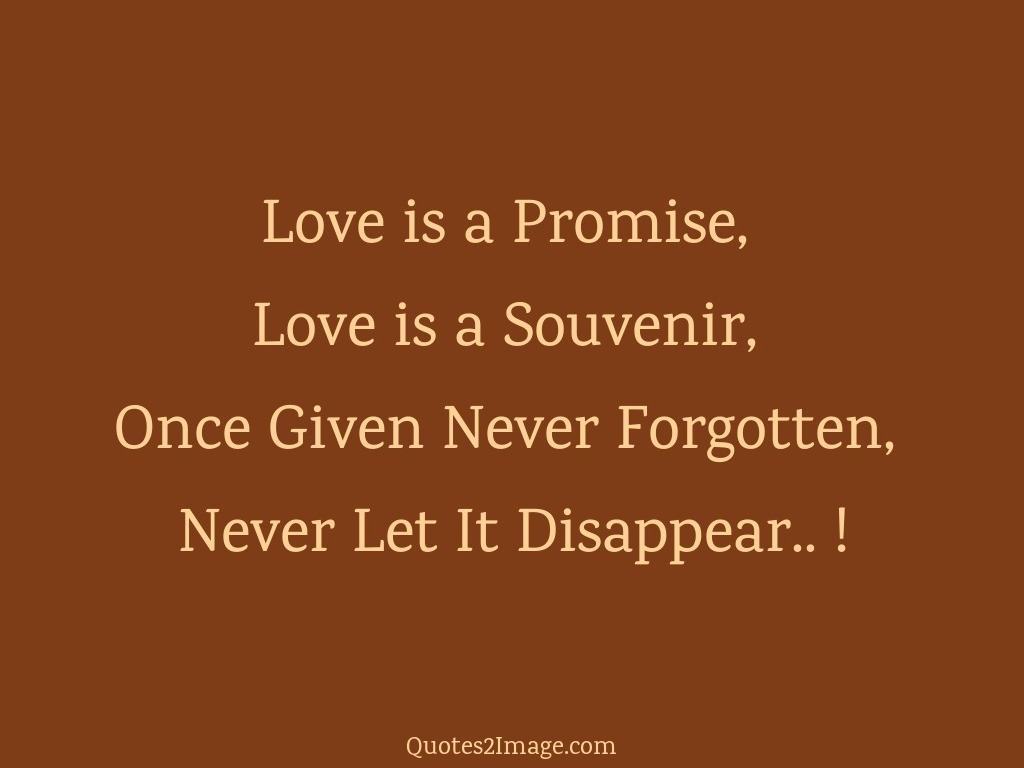 Love is a Promise
