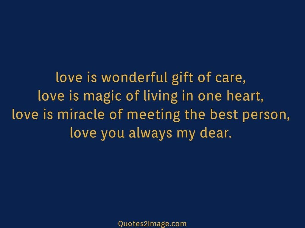 Love is wonderful gift