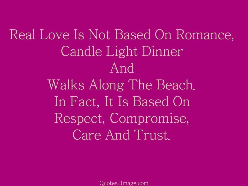 Real Love Is Not Based On Romance
