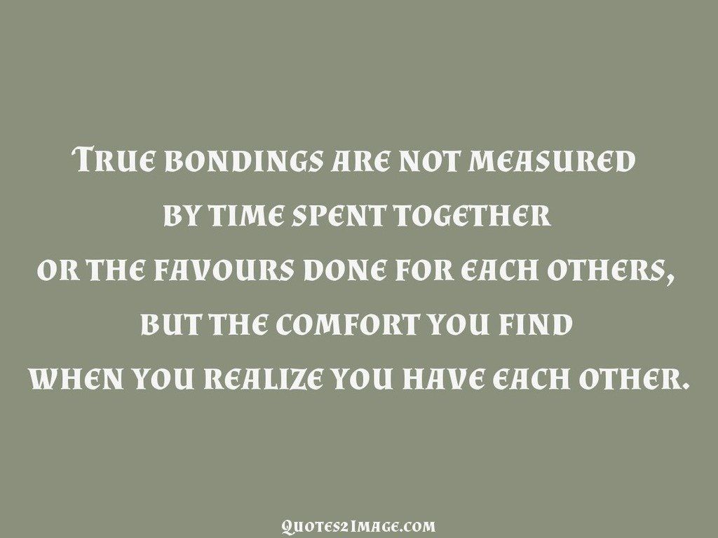 True bondings are not measured