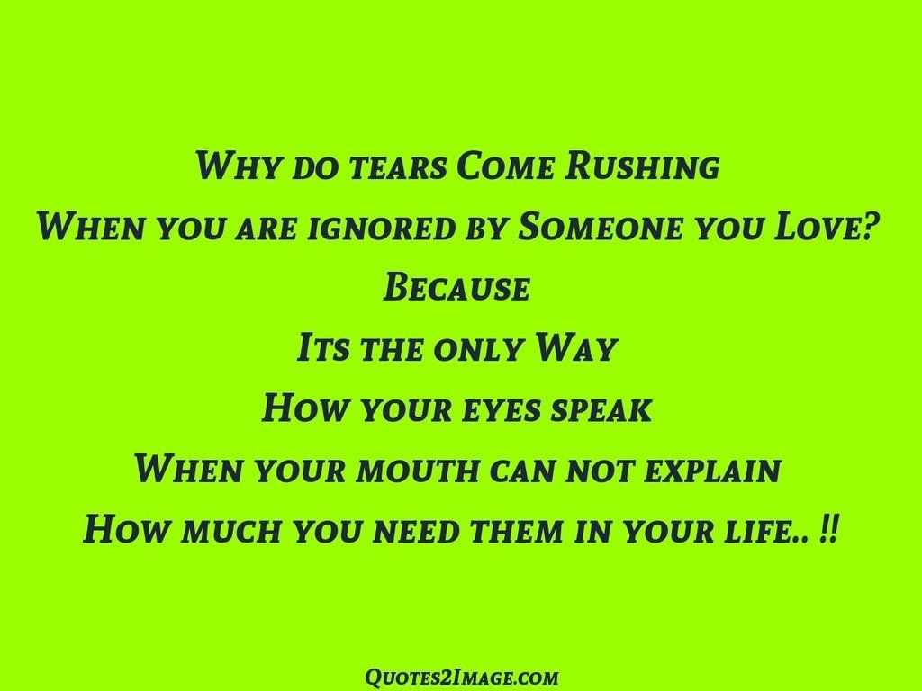 Why do tears Come