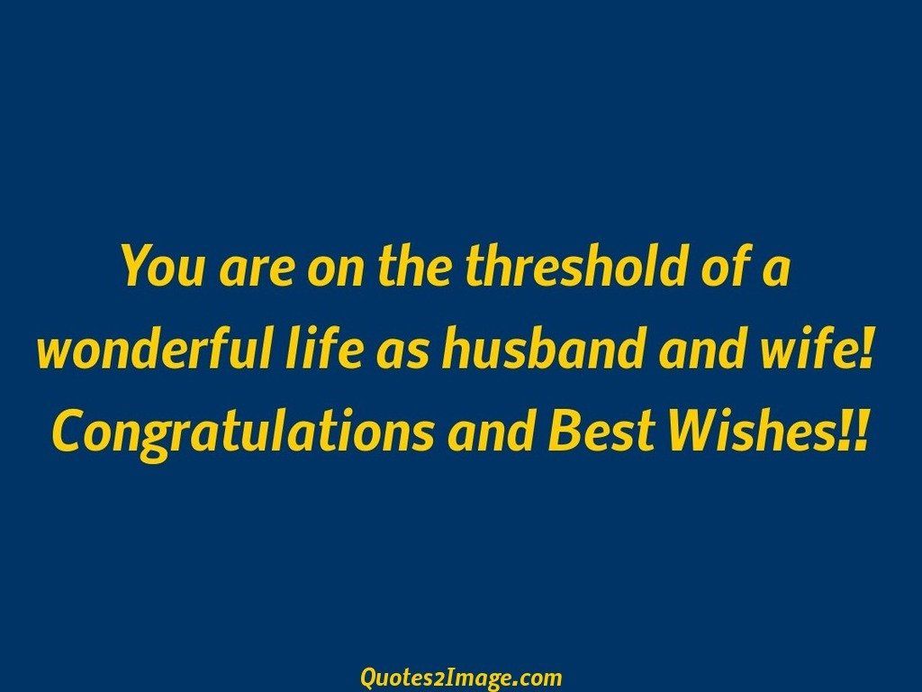 Congratulations and Best Wishes
