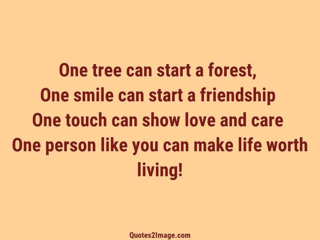 One tree can start a forest